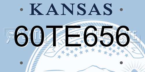 60TE656 Kansas License Plate