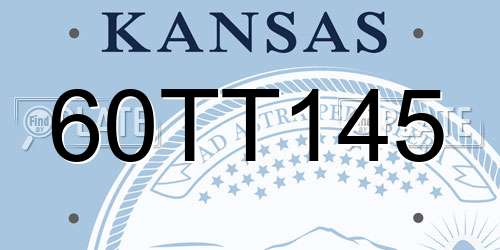 60TT145 Kansas License Plate