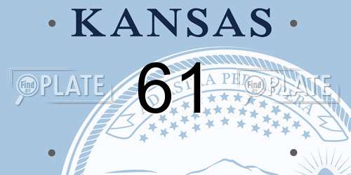 61 Kansas License Plate
