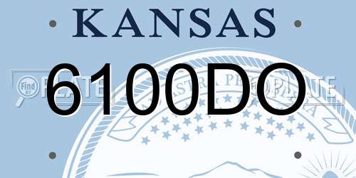 6100DO Kansas License Plate