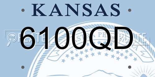 6100QD Kansas License Plate