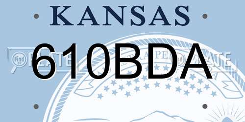 610BDA Kansas License Plate