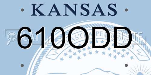 610ODD Kansas License Plate