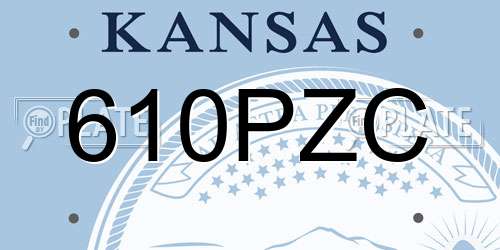 610PZC Kansas License Plate