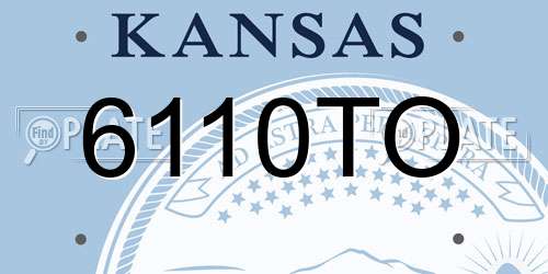 6110TO Kansas License Plate