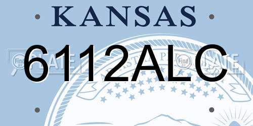 6112ALC Kansas License Plate