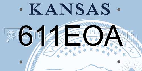 611EOA Kansas License Plate
