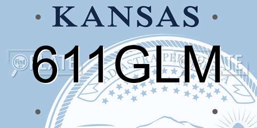 611GLM Kansas License Plate