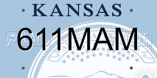 611MAM Kansas License Plate