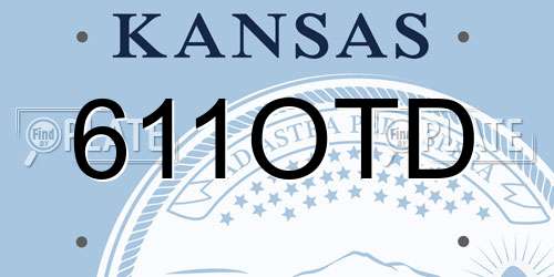 611OTD Kansas License Plate