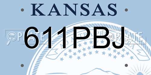 611PBJ Kansas License Plate
