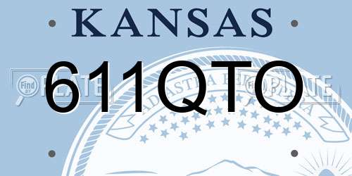 611QTO Kansas License Plate