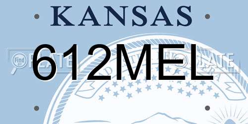 612MEL Kansas License Plate
