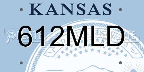 612MLD Kansas License Plate