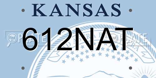 612NAT Kansas License Plate