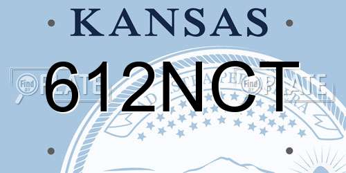 612NCT Kansas License Plate