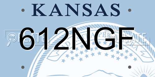 612NGF Kansas License Plate