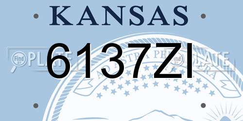 6137ZI Kansas License Plate