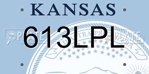 613LPL Kansas License Plate