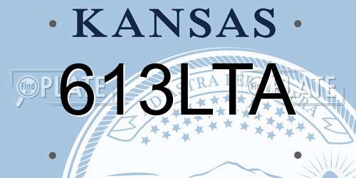 613LTA Kansas License Plate