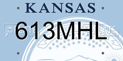 613MHL Kansas License Plate