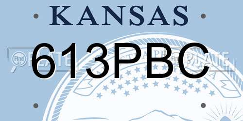613PBC Kansas License Plate