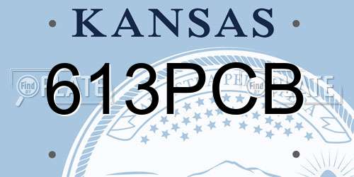 613PCB Kansas License Plate