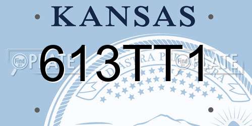 613TT1 Kansas License Plate