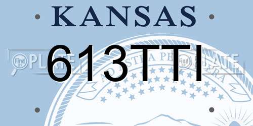 613TTI Kansas License Plate