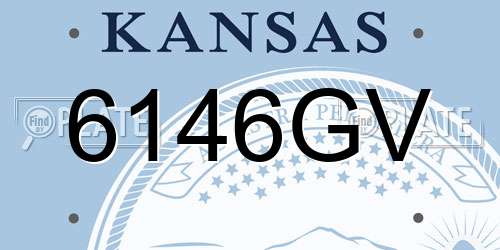 6146GV Kansas License Plate