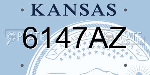 6147AZ Kansas License Plate