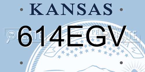 614EGV Kansas License Plate