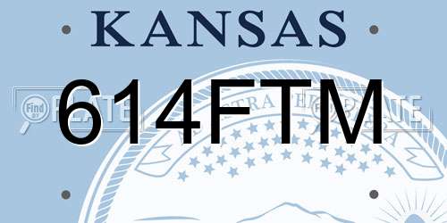 614FTM Kansas License Plate