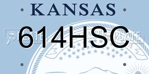 614HSC Kansas License Plate
