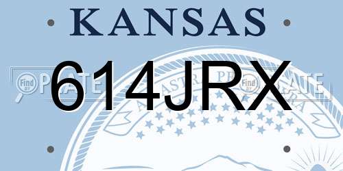 614JRX Kansas License Plate