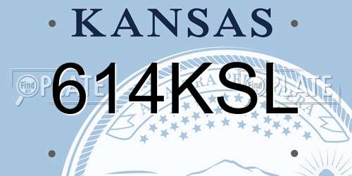 614KSL Kansas License Plate