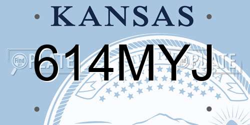 614MYJ Kansas License Plate