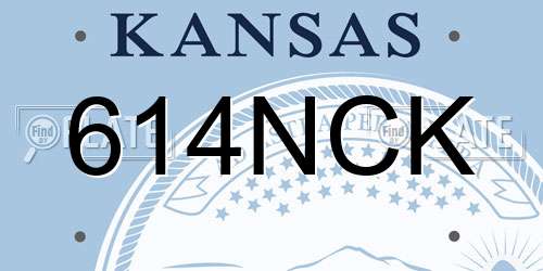 614NCK Kansas License Plate