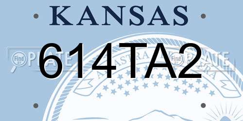 614TA2 Kansas License Plate
