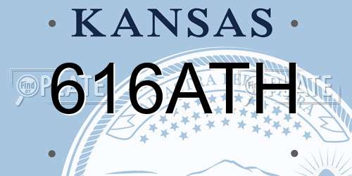 616ATH Kansas License Plate