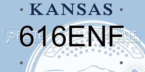 616ENF Kansas License Plate