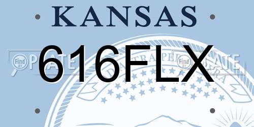 616FLX Kansas License Plate