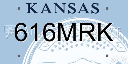 616MRK Kansas License Plate