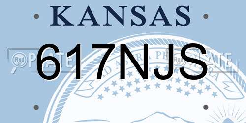 617NJS Kansas License Plate