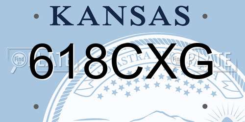 618CXG Kansas License Plate