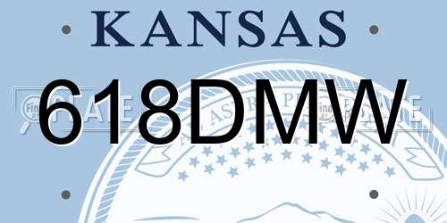 618DMW Kansas License Plate