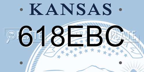 618EBC Kansas License Plate