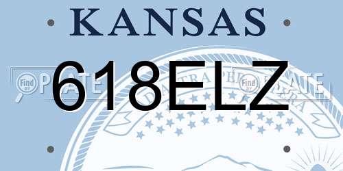 618ELZ Kansas License Plate