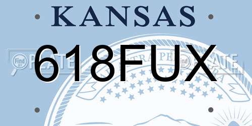 618FUX Kansas License Plate