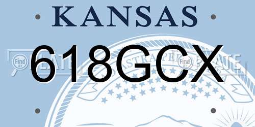 618GCX Kansas License Plate